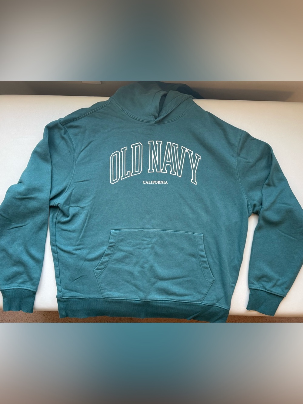 Old Navy Teal Hoodie with White Logo